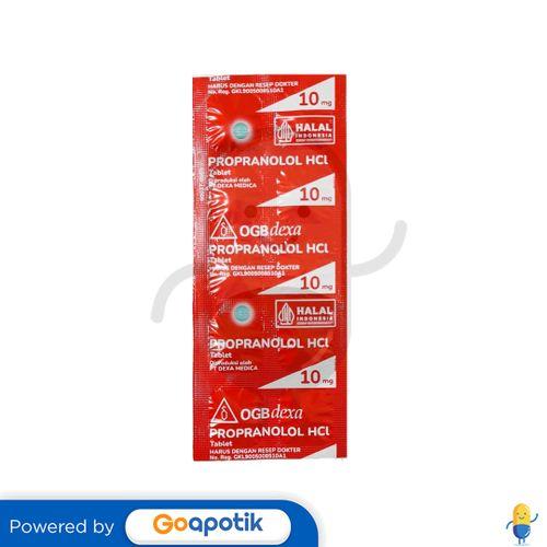 PROPRANOLOL HCL OGB DEXA MEDICA 10 MG STRIP 10 TABLET