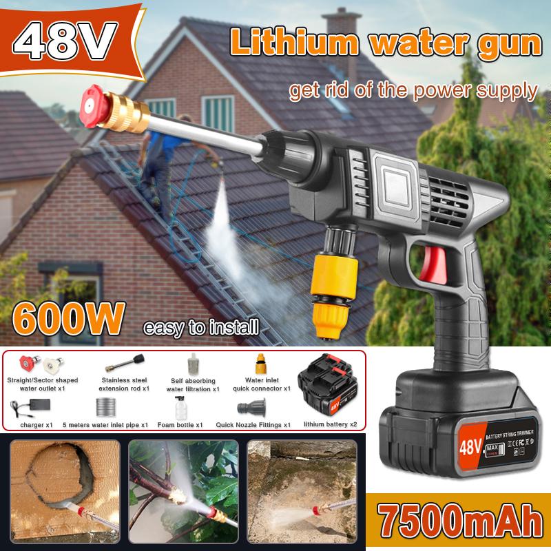 48V Portable High Pressure Washer Machine Wireless Car Washer Cordles…