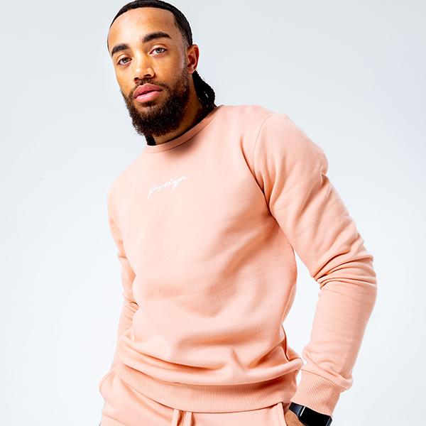 HYPE PINK SCRIBBLE MEN'S CREW NECK