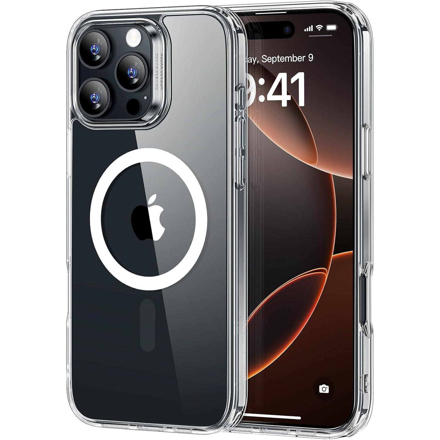 ESR for iPhone 16 Pro Case, Compatible with MagSafe, Shockproof Military-Grade Protection, Magnetic Phone Case for iPhone 16 Pro 6.3 inch, Clear