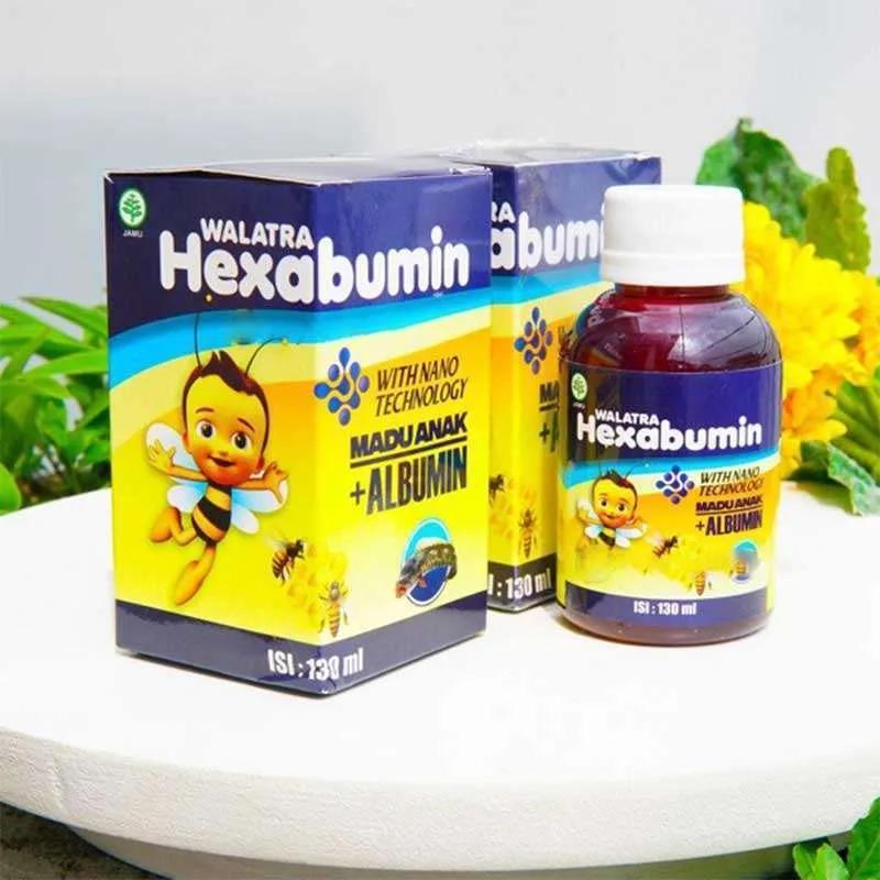 Hexabumin 130Ml BPOM Untuk Nafsu Makan Dan Otak Madu Anak Vitamin Penambah Berat Badan Asli