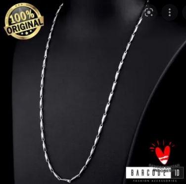 TERLARIS!! KALUNG TITANIUM MODEL PADI ANTI KARAT 1O0% ORIGINAL BISA C…