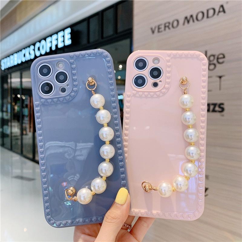 เคสไข่มุกสร้อยข้อมือสำหรับ 7พลัส X/XS  11 6 7 8 XS i12 7/8 plus13 13p…