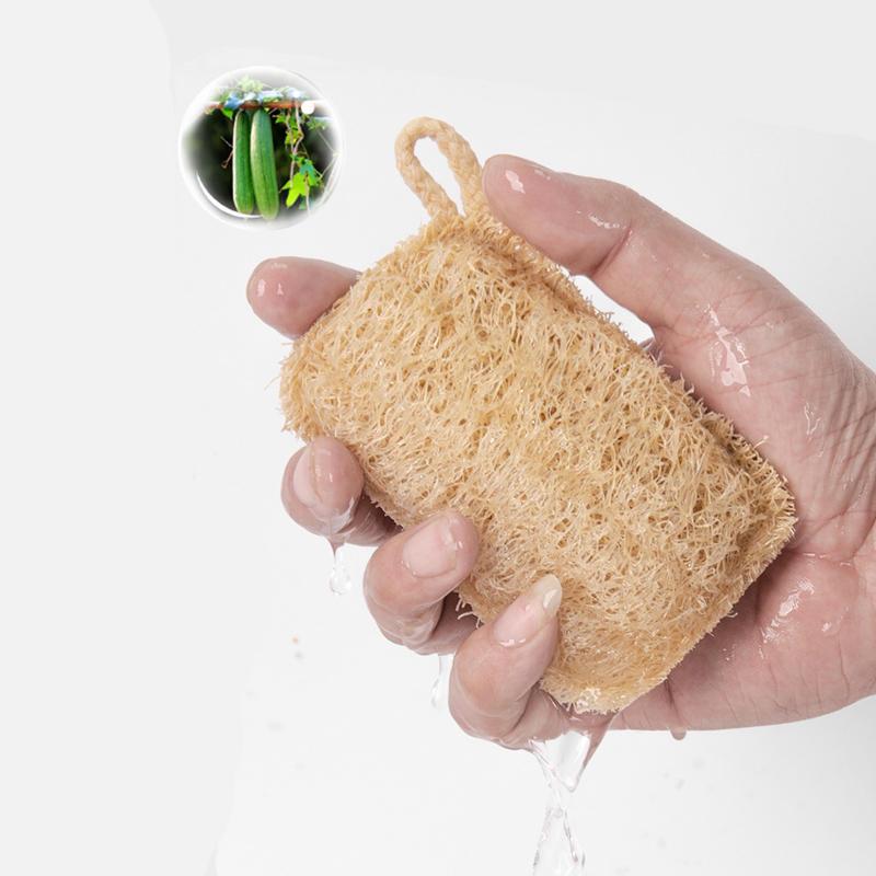 Bamboo Fiber Cleaning Pad Dishwashing Brush Loofah Flesh Degreasing Pads Dish Towel Rag Natural Loofah Exfoliating Sponge