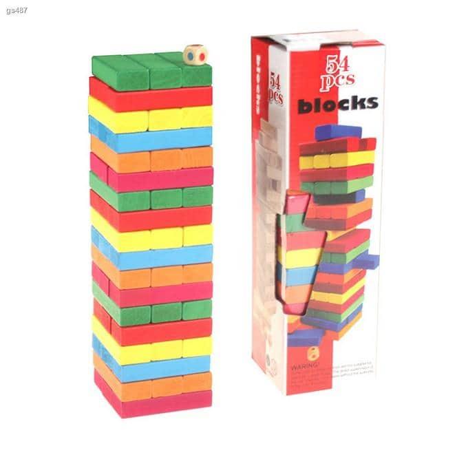 54 pcs jenga big size wooden building blocks toy brick games